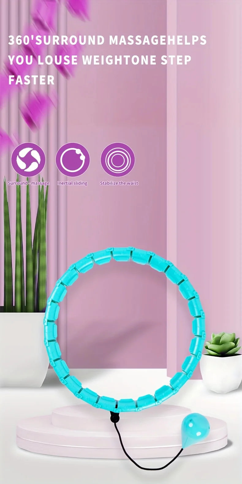 Adjustable Weighted Workout Hula Hoop
